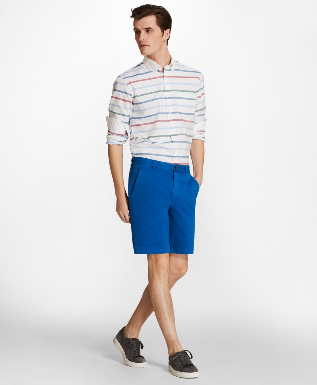 Brooks Brothers Men Stretch Cotton Twill Shorts