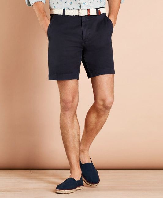 Brooks Brothers Men Garment-Dyed Stretch Chino 7" Shorts
