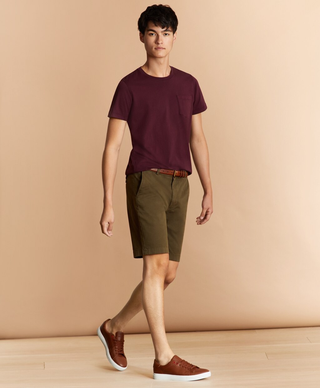 Brooks Brothers Men Garment-Dyed 9" Stretch Chino Shorts