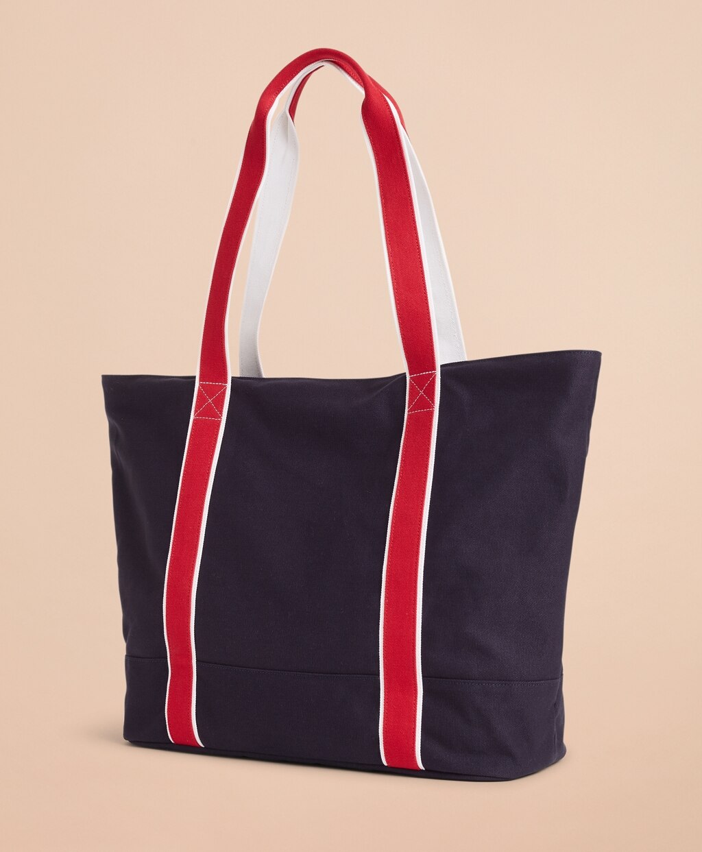 Brooks Brothers Men Red Fleece NYC Large Canvas Tote Bag
