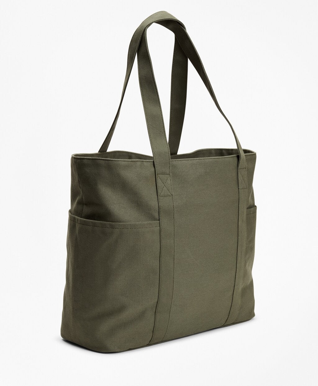 Brooks Brothers Men Red Fleece Canvas Tote Bag