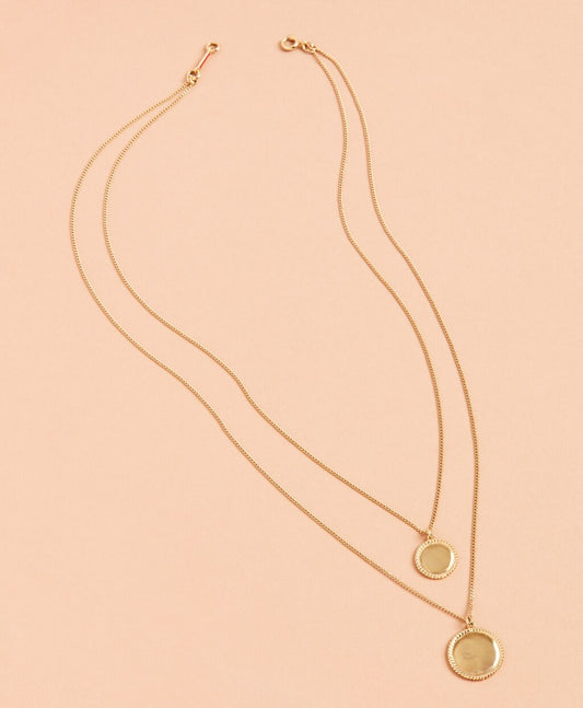 Brooks Brothers Women Demi Fine Layered Disk Necklace