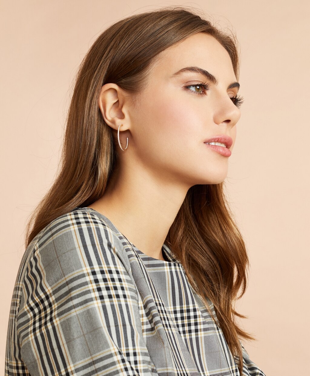 Brooks Brothers Women Demi-Fine Crystal Hoop Earrings