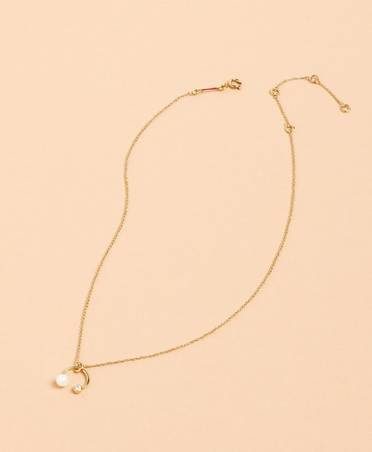 Brooks Brothers Women Demi-Fine Freshwater Pearl & Crystal Necklace