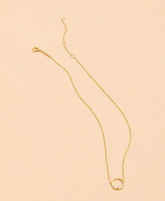 Brooks Brothers Women Demi-Fine Crystal Circle Pendant Necklace