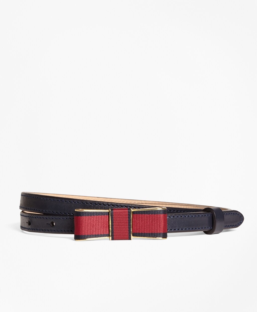Brooks Brothers Women Leather Bow-Buckle Belt