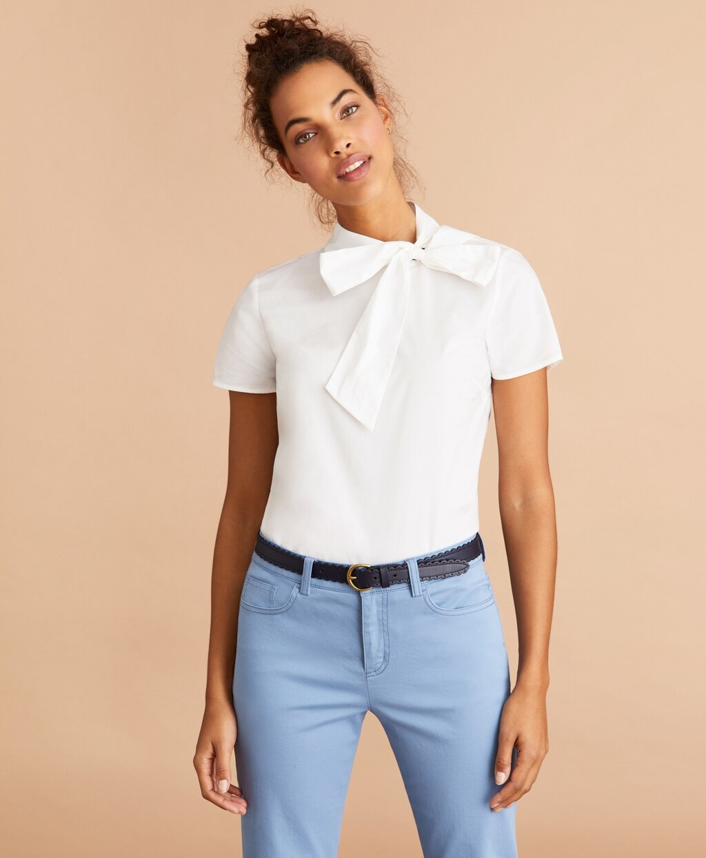 Brooks Brothers Women Scalloped Leather Belt
