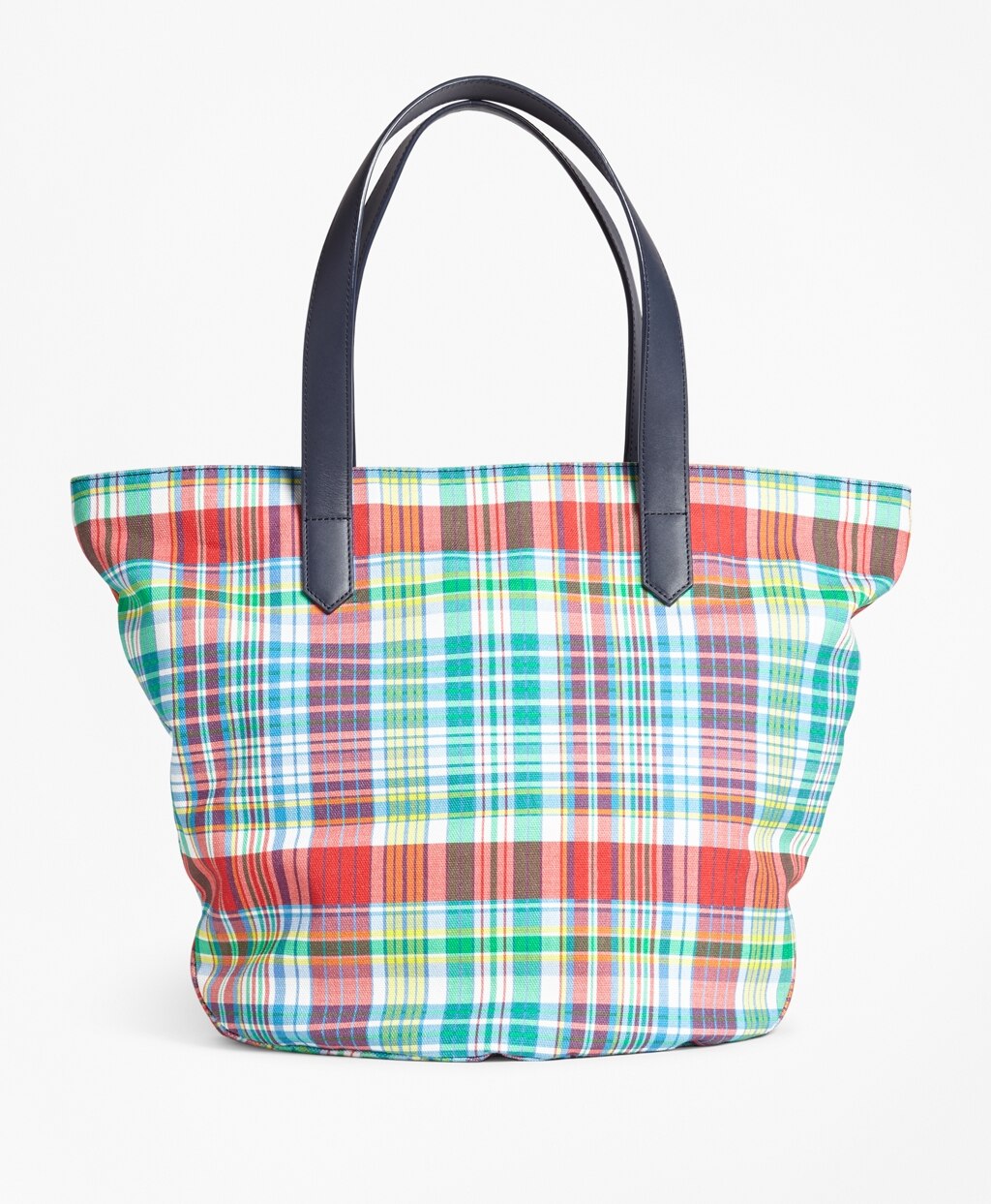 Brooks Brothers Women Madras-Print Canvas Tote Bag