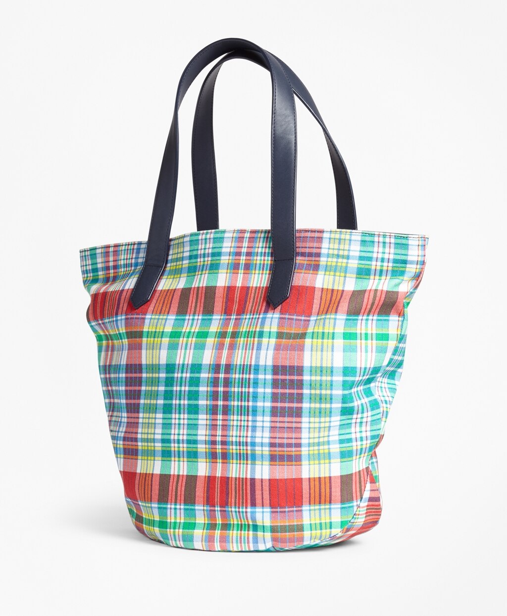 Brooks Brothers Women Madras-Print Canvas Tote Bag