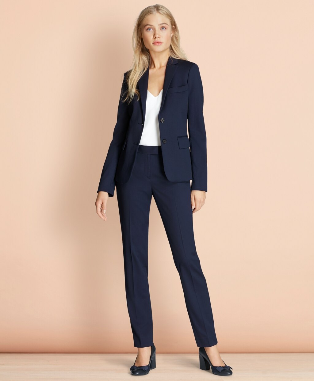 Brooks Brothers Women Stretch Wool Two-Button Jacket
