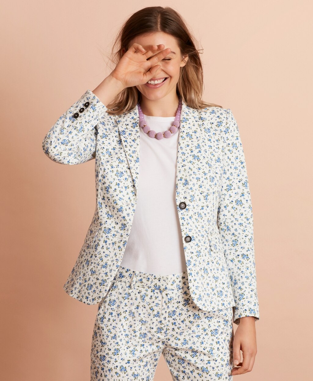 Brooks Brothers Women Floral-Print Stretch-Cotton Sateen Jacket