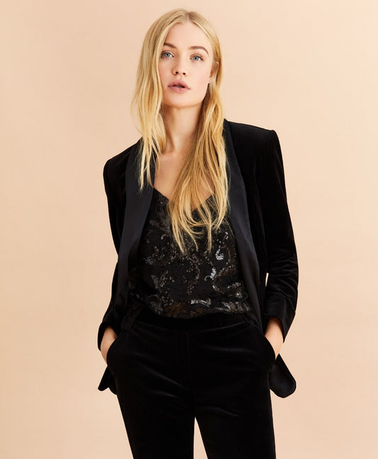 Brooks Brothers Women Velvet Tuxedo Jacket