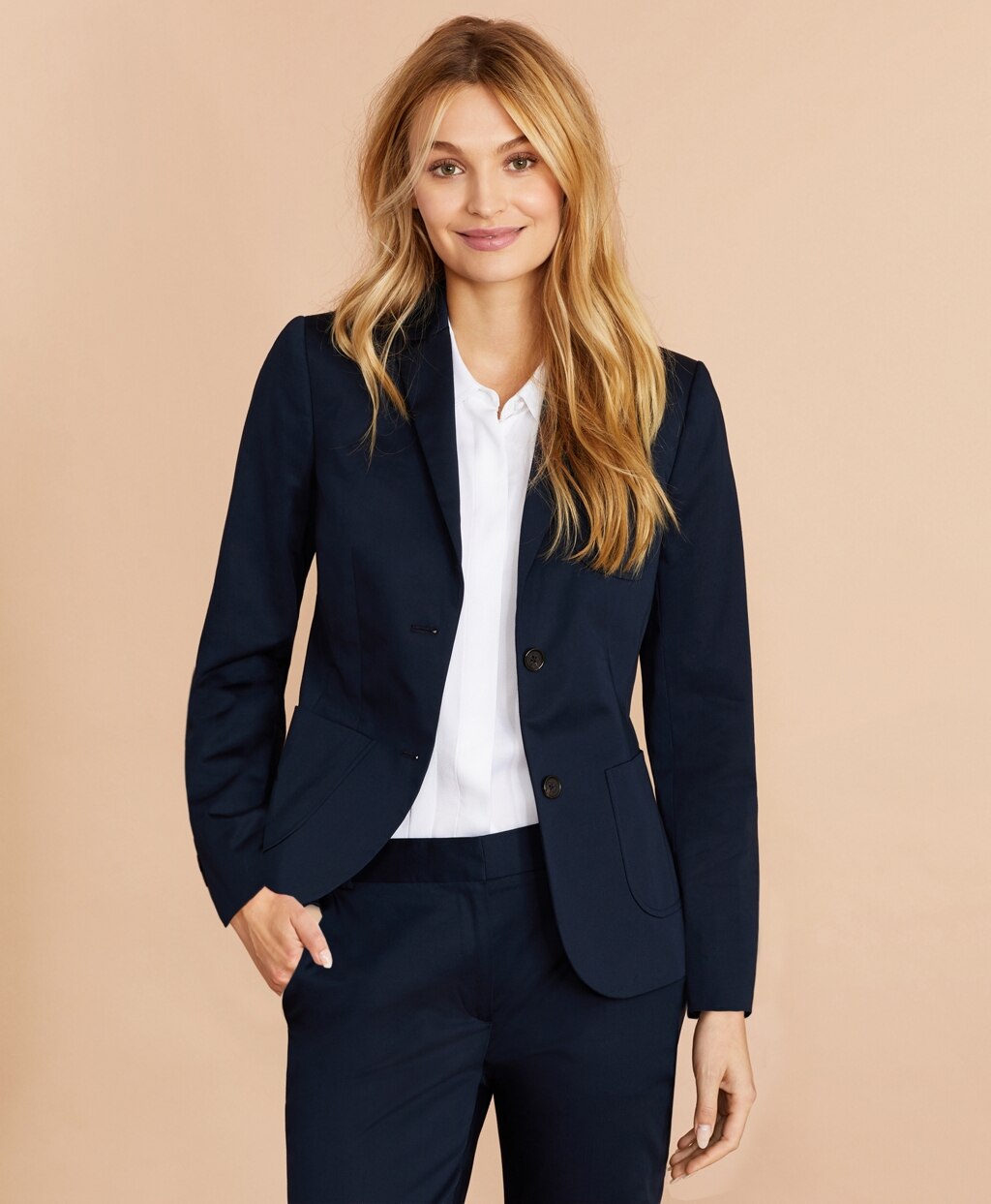 Brooks Brothers Women Stretch Cotton Sateen Jacket