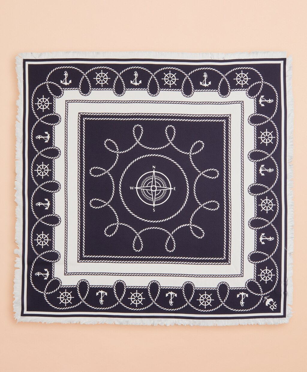 Brooks Brothers Women Nautical-Print Silk Square Scarf