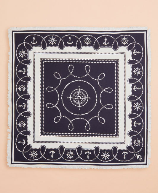 Brooks Brothers Women Nautical-Print Silk Square Scarf