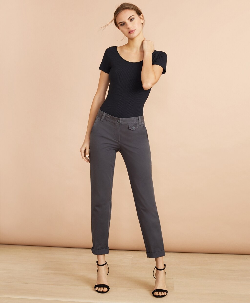 Brooks Brothers Women Rib-Knit Short Sleeve Bodysuit