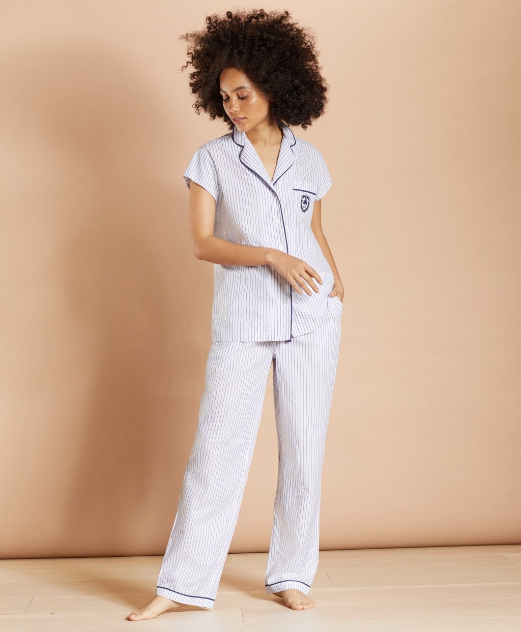Brooks Brothers Women Striped Supima® Cotton Poplin Pajamas