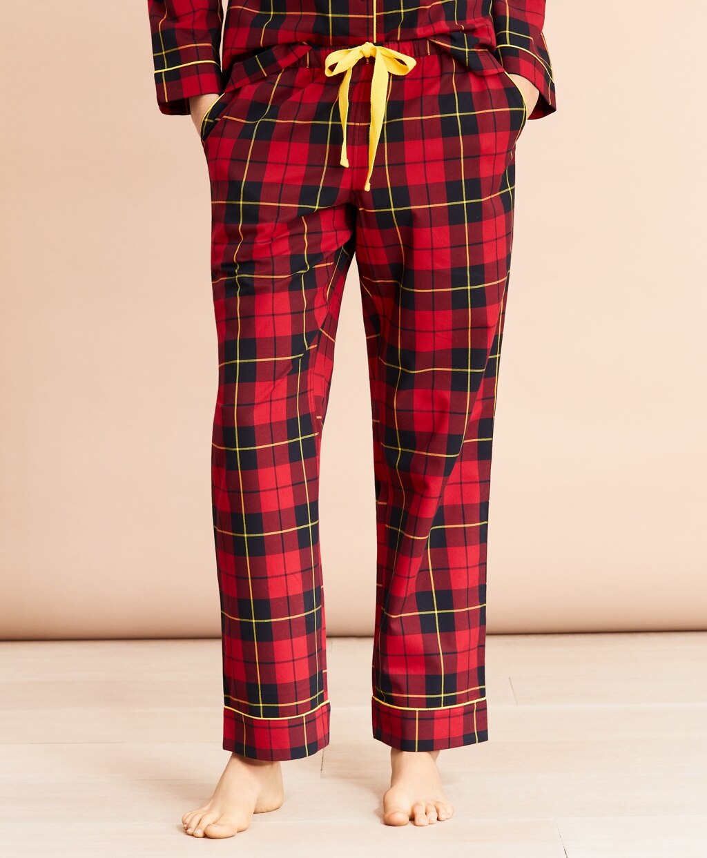 Brooks Brothers Women Tartan Cotton Twill Pajama & Eye-Mask Set