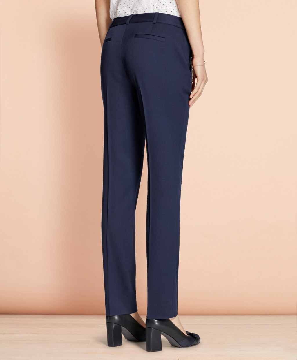 Brooks Brothers Women Tapered Stretch Wool Trousers