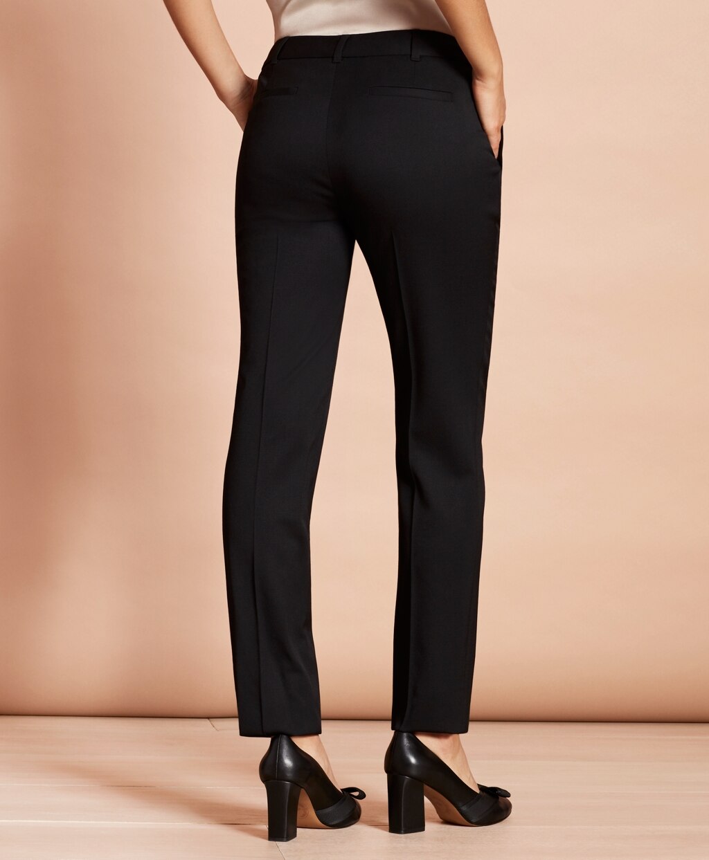 Brooks Brothers Women Stretch-Wool Tapered Trousers