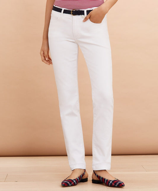 Brooks Brothers Women Stretch Denim Five-Pocket Pants