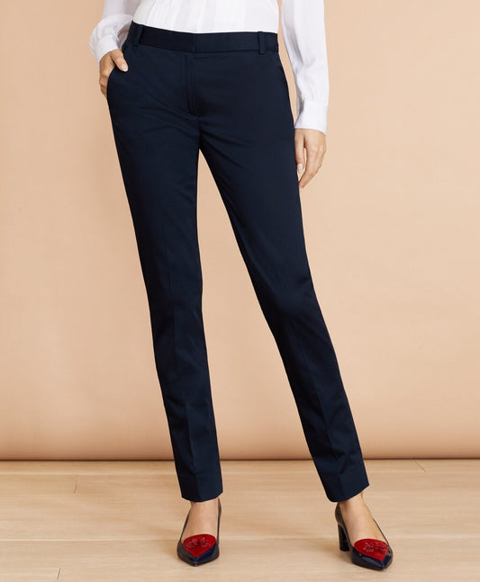 Brooks Brothers Women Stretch Cotton Sateen Pants