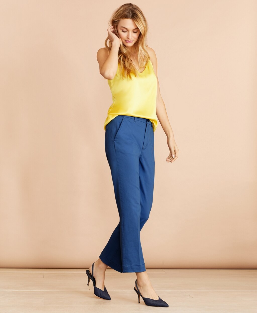 Brooks Brothers Women Stretch Cotton Twill Ankle Pants