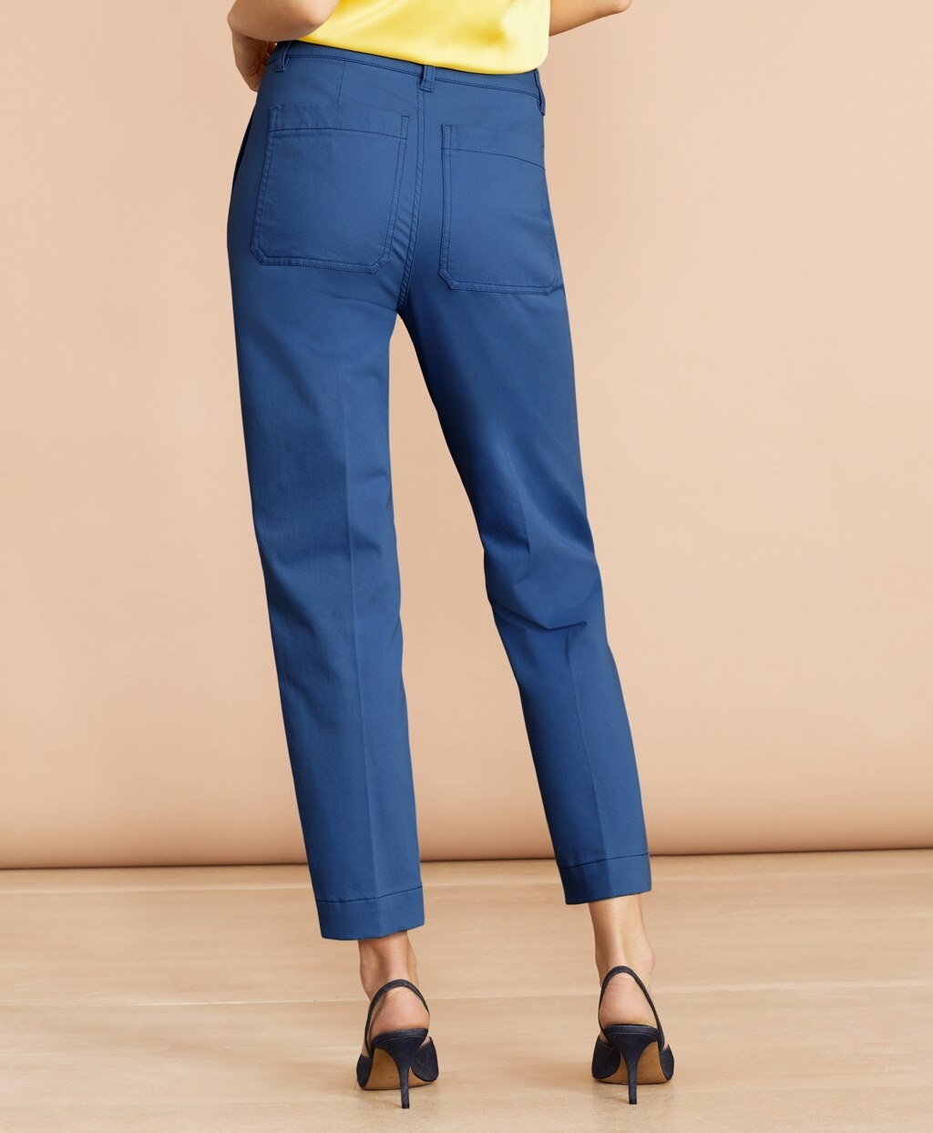 Brooks Brothers Women Stretch Cotton Twill Ankle Pants