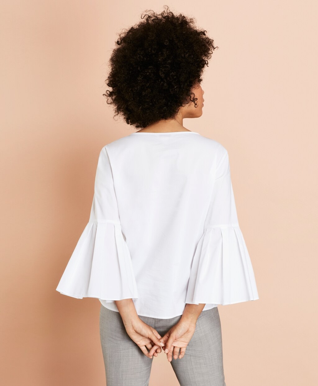 Brooks Brothers Women Poplin Bell-Sleeve Blouse