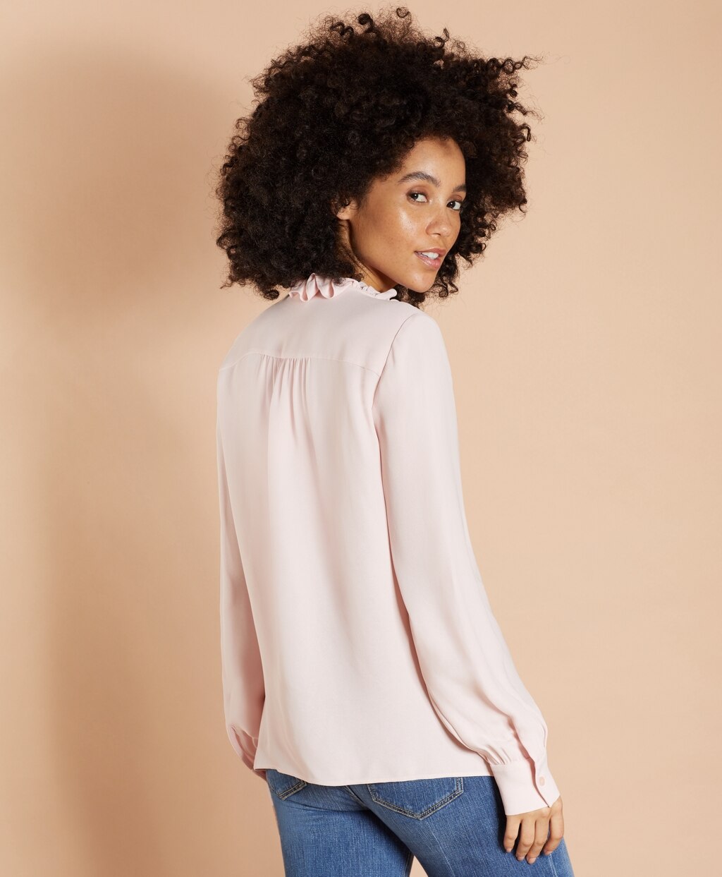 Brooks Brothers Women Ruffled Crepe Blouse