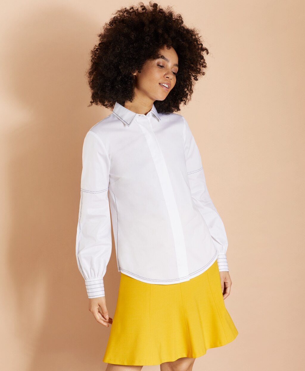 Brooks Brothers Women Bishop-Sleeve Poplin Blouse