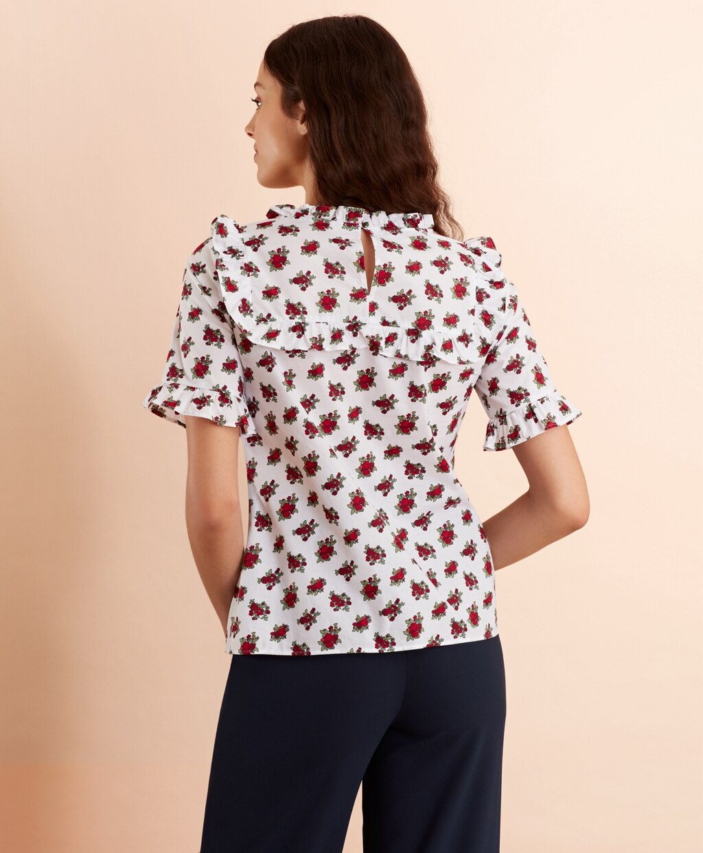 Brooks Brothers Women Floral-Print Cotton Sateen Blouse