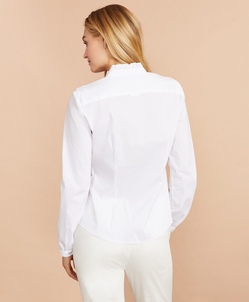 Brooks Brothers Women Ruffled Poplin Shirt