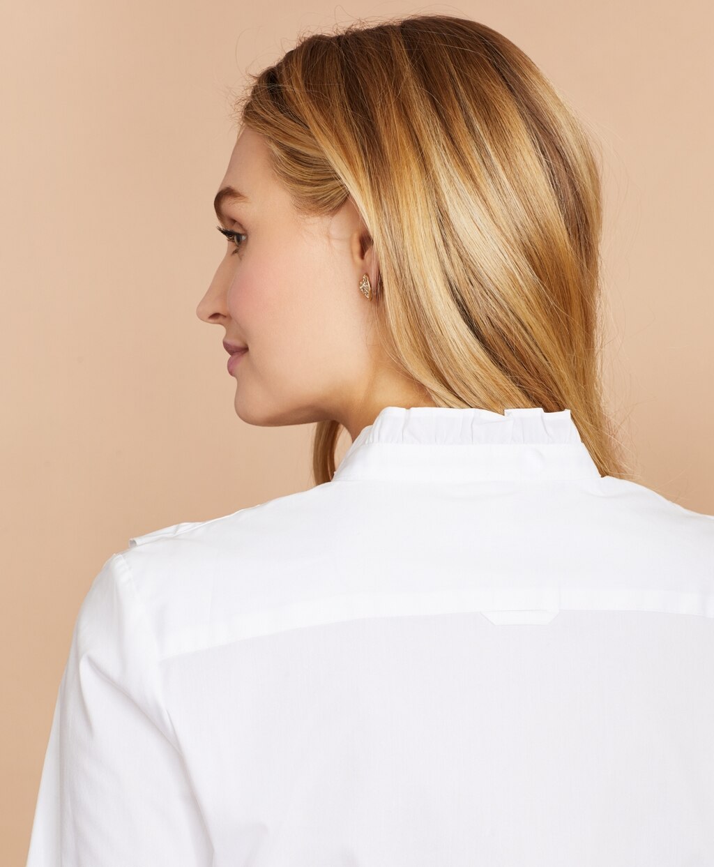 Brooks Brothers Women Ruffled Poplin Shirt