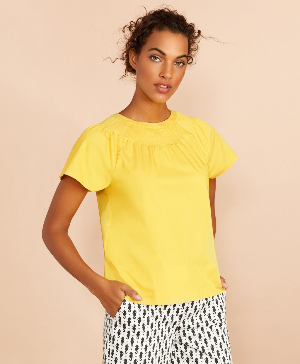 Brooks Brothers Women Pleated Poplin Blouse