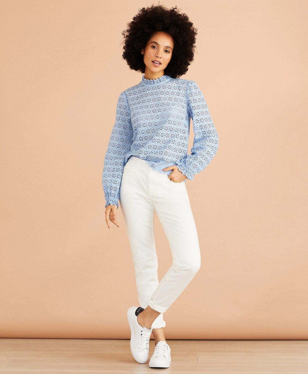 Brooks Brothers Women Cotton Eyelet Blouse
