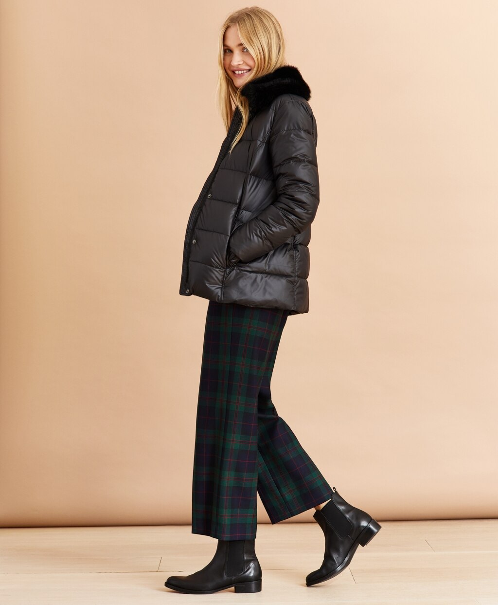 Brooks Brothers Women Faux-Fur-Trim Down Parka