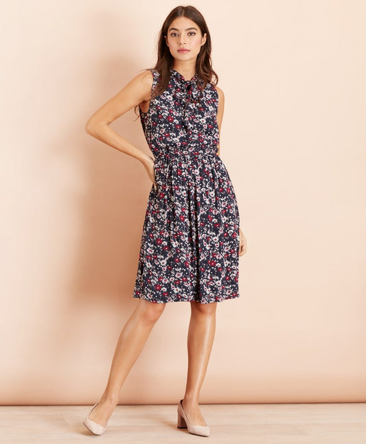 Brooks Brothers Women Floral-Print Crepe Dress