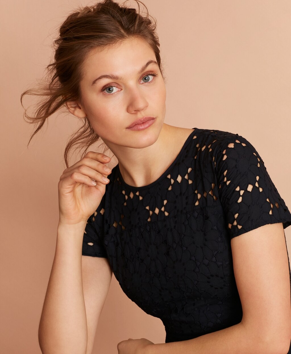 Brooks Brothers Women Floral Cotton Eyelet Dress