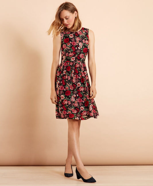 Brooks Brothers Women Floral-Print Chiffon Dress