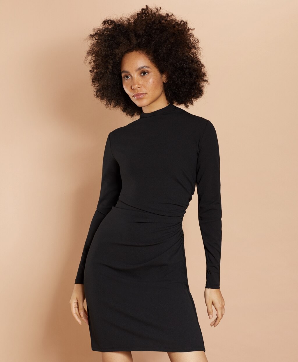 Brooks Brothers Women Crepe Jersey Ruched Sheath Dress