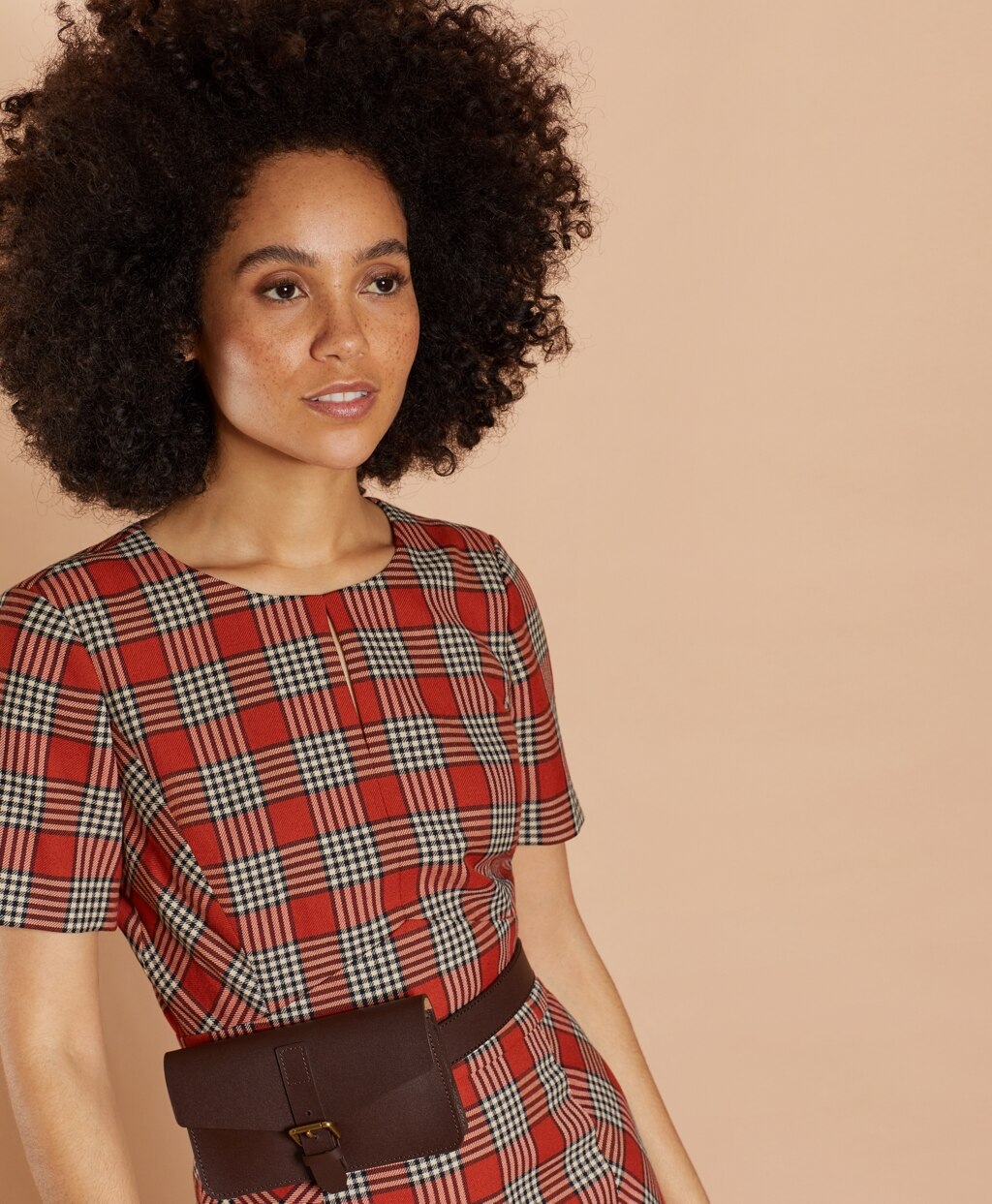 Brooks Brothers Women Plaid Flounce-Hem Dress