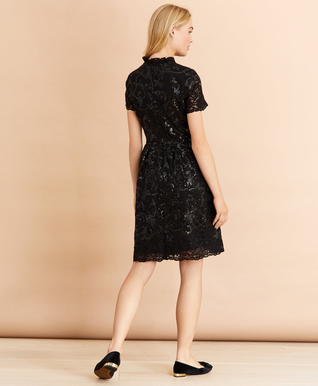 Brooks Brothers Women Sequined Lace Dress
