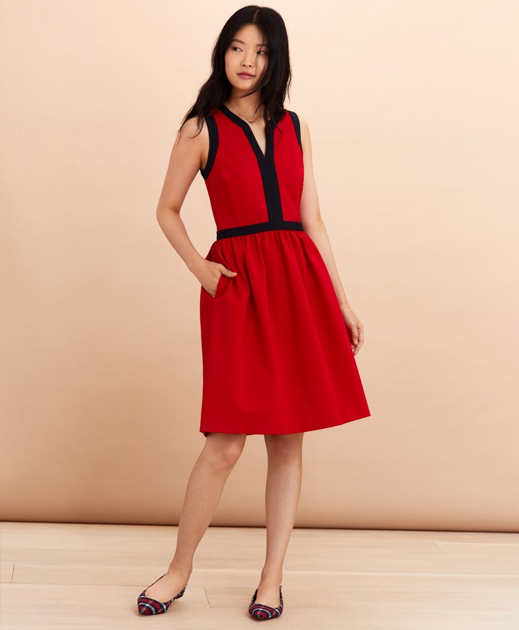 Brooks Brothers Women Ponte Knit A-Line Dress