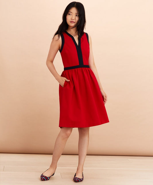 Brooks Brothers Women Ponte Knit A-Line Dress