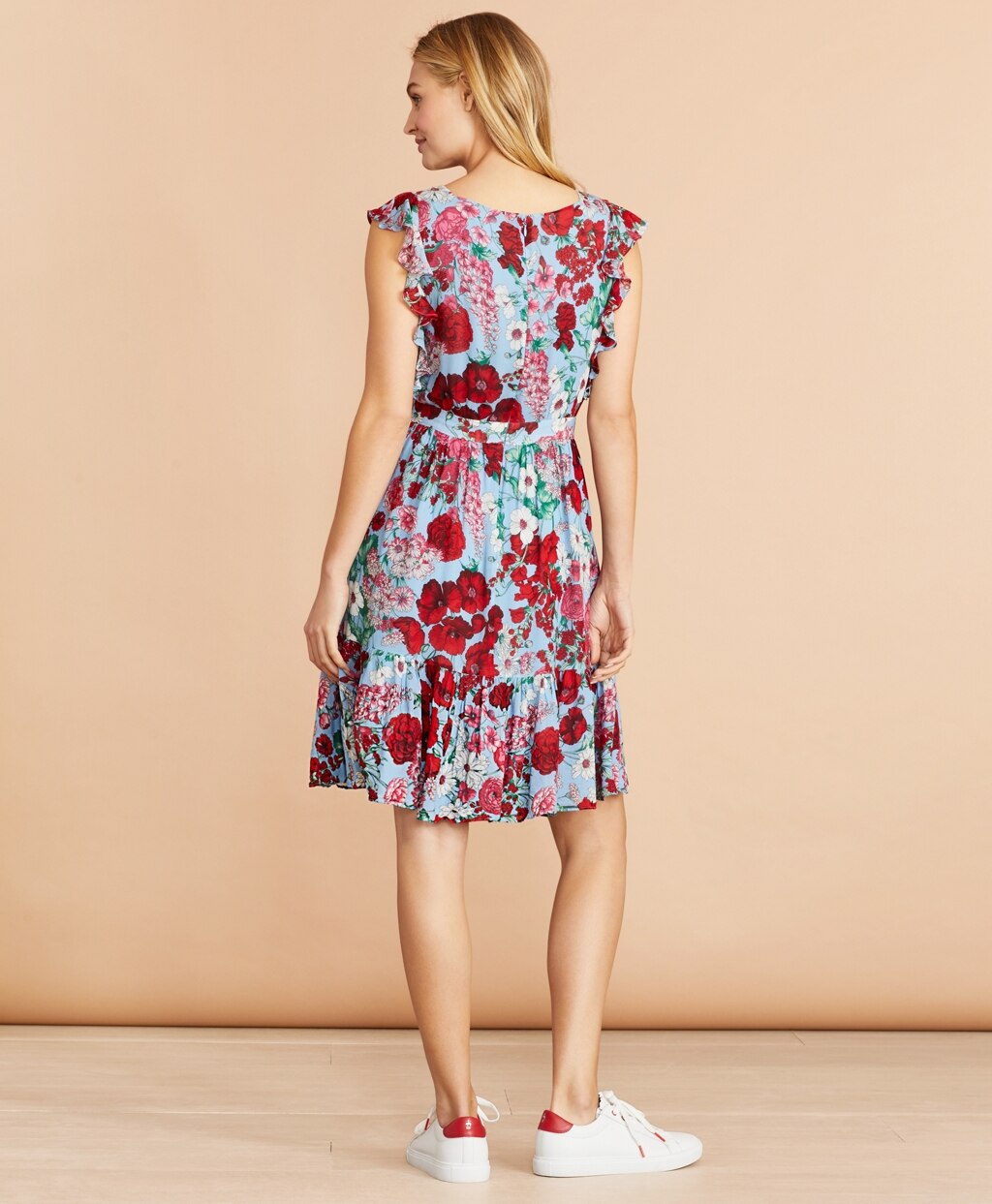 Brooks Brothers Women Floral-Print Flounced Dress