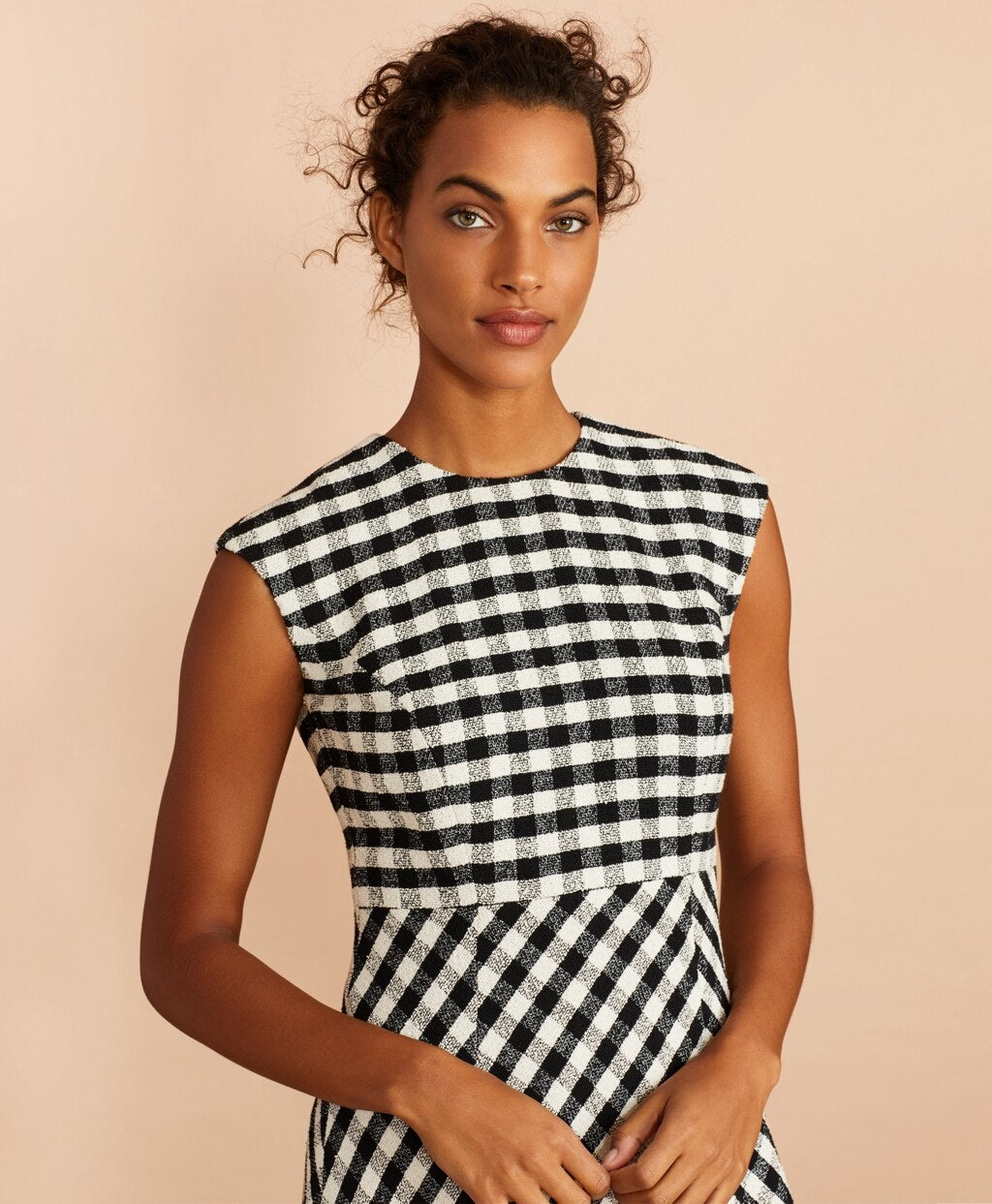 Brooks Brothers Women Gingham Boucle Dress