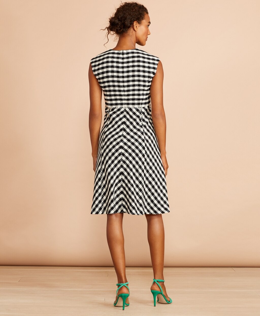 Brooks Brothers Women Gingham Boucle Dress