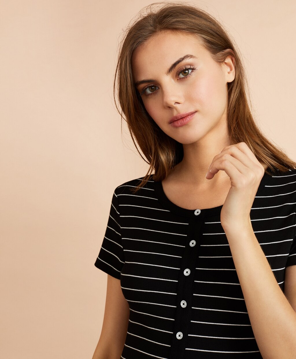 Brooks Brothers Women Striped Jersey Midi Dress