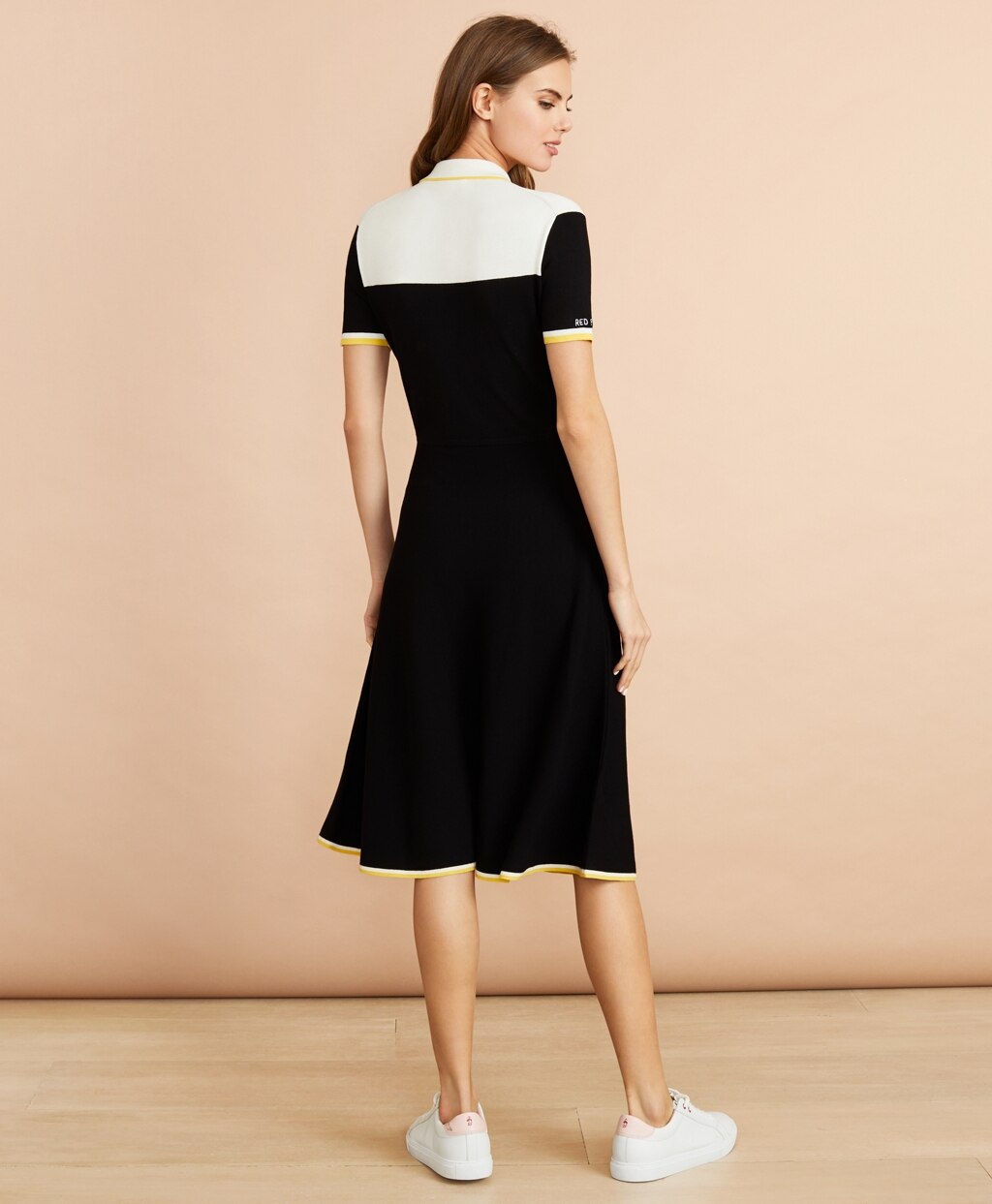 Brooks Brothers Women Color-Block Knit Polo Dress